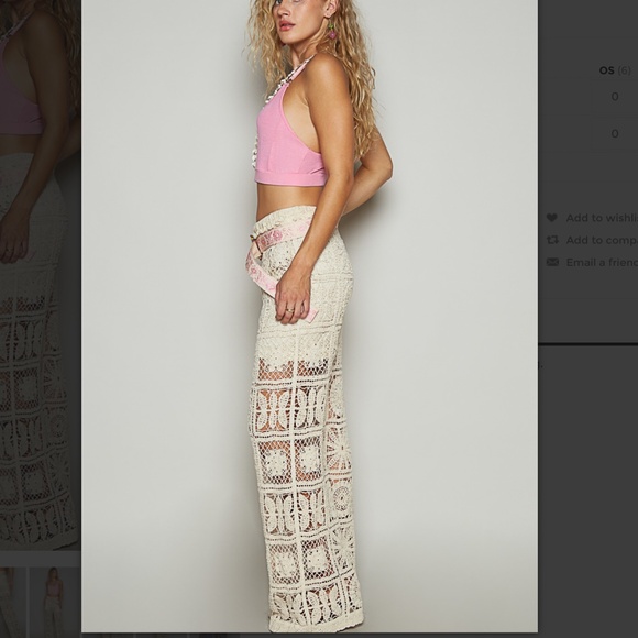 POL “ Dianna 2 “ POL Crochet Straight Leg Pants 59A - Picture 5 of 6